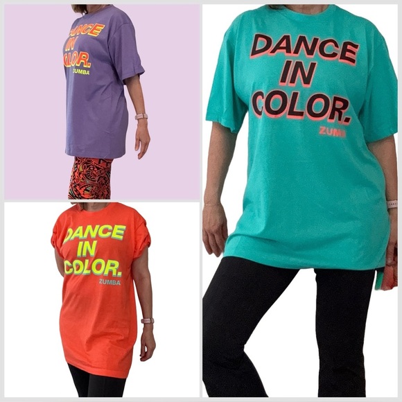 Zumba Fitness “Dance In Color” Graphic T-Shirt- - Picture 1 of 16